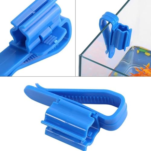 2Pcs Fish Tank Mounting Clip, Adjustable Water Pipe Hose Holder for 0.31"-0.62" Diameter Aquarium Tube, Aquarium Air Pump Accessories (Black) - color: Black
