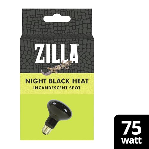 Zilla Incandescent Spot Bulb, for Nocturnal Reptile Species, Night Black - size: Pack of 1, style: Night Black (75W)