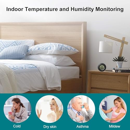 EEEKit Hygrometer Thermometer, 3 Pack LCD Monitor Indoor Humidity Meter, Outdoor Weather Temperature Gauge for Home Office