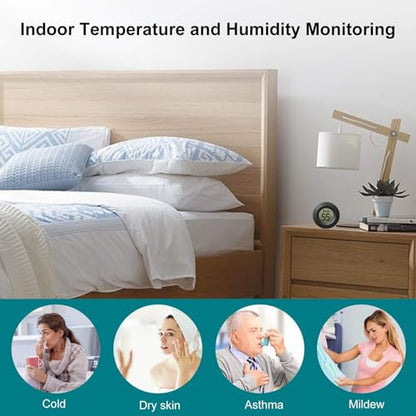 EEEKit Hygrometer Thermometer, 3 Pack LCD Monitor Indoor Humidity Meter, Outdoor Weather Temperature Gauge for Home Office