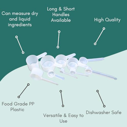 1 mL (1 CC) Long Handle Plastic Measuring Spoon for Coffee, Protein Powder, Pet Food, Spices, Grains, Dry Goods – Food-Grade BPA-Free (Pack of 1) - size: 1 mL | 1 cc