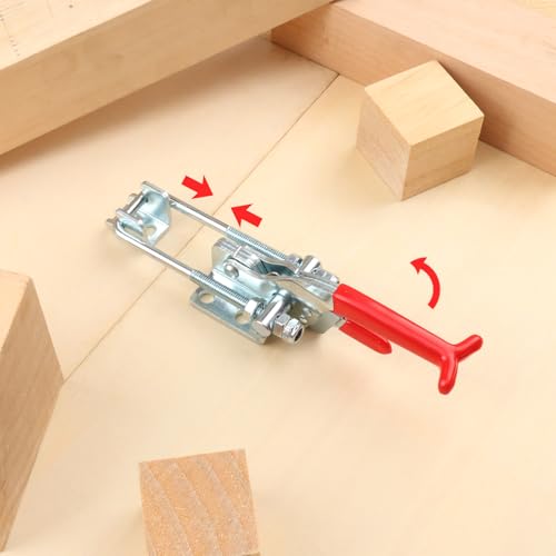 8 Pack U Bolt Self-Lock Large Toggle Latch, Heavy Duty GH-431 Toggle Latch Clamp, 2000Lbs Holding Capacity, Adjustable U-Bolt for Machine, Smoker Lid, Tire Carrier & More - size: 8 Pack GH-431