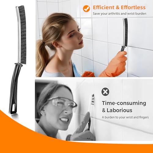 3Pcs Hard-bristled Crevice Cleaning Brush, Multifunctional Thin Gap Scrub Brush, Bathroom Cleaner Tools for Household Use, Kitchen, Window, Toilet, Grout, Faucets, Car - color: 3pcs