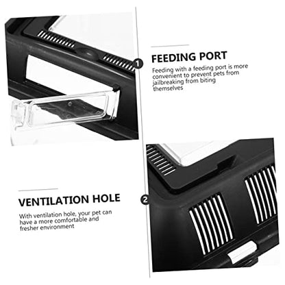 POPETPOP Reptile Breeding Box Handle Turtle Transport Container Practical PET Display Tank for Turtles Snakes and Geckos Sturdy and Easy to Clean