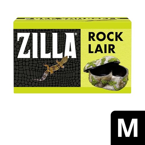 Zilla Rock Lair, Naturalistic Hide, Supports Shedding and Egg-Laying, Retains Humidity, Ideal for Snakes and Lizard, Medium - size: Medium