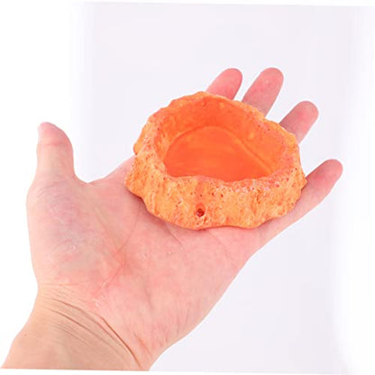 Toddmomy Reptile Water Bowl Lizard Accessories Reptile Food Feeder Bowl Skid-Resistant