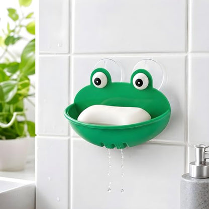 Hiceeden 4 Pack Frog Habitat with Suction Cup, Cute Frogs Fish Tank Decor, Plastic Soup Dish, Tree Frog Aquarium Terrarium Accessories for Toad, Tadpole