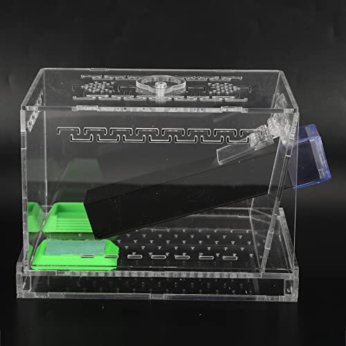 Yctze Acrylic Feeding Cricket Keeper Pen with Tubes Cockroach Care Kit Reptile Box (Small Size (29.9 X 15 X 6.7in)) - size: Small Size (29.9 X 15 X 6.7in), style: Small Size (29.9 X 15 X 6.7in)