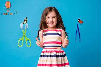 Reptile Feeding Tongs Plastic Reptile Poop Scoop | Bug Scooper Feeding Tweezers Long Handle Feeder Tools for Fish Aquariums Reptiles Snakes Lizard Gecko Spider and Bird - color: Green