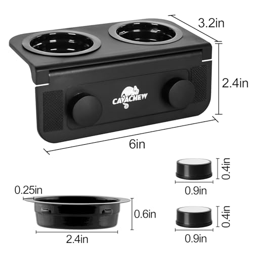 Magnetic Gecko Feeding Ledge, ABS Foldable Reptile Feeder Ledge with 6pcs Plastics Cups, 2 in 1 Reptile Food Water Dish, Terrarium Bowl for Chameleon Iguana, Strong Magnets, Easy to Clean