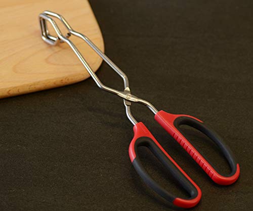HINMAY Stainless Steel Scissor Tongs 11" Grilling Tongs, Set of 2 - size: 11-Inch