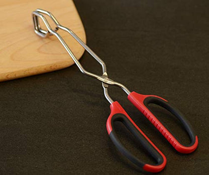 HINMAY Stainless Steel Scissor Tongs 11" Grilling Tongs, Set of 2 - size: 11-Inch
