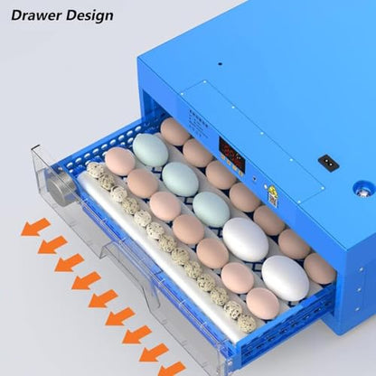 Automatic Eggs Incubator, Large Incubators for Hatching Eggs | Automatic Egg Turning & Temperature Control, Poultry Hatcher Machine for Chicken Duck Goose Quail Bird (192 Eggs)