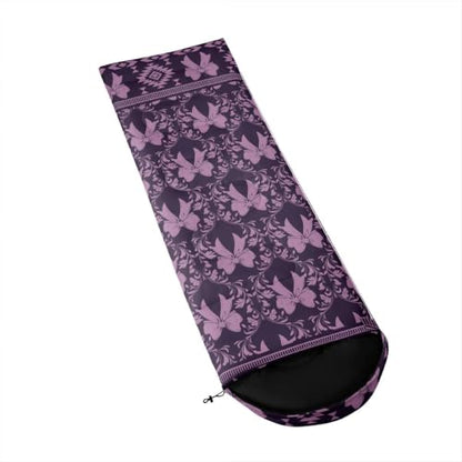 Erosebridal Death Head Moth Sleeping Bags Adults Cold Weather Bohemian Aztec Camping Blanket Hiking Sleeping Wrap Sleep Bag - color: Purple Aesthetic Bow