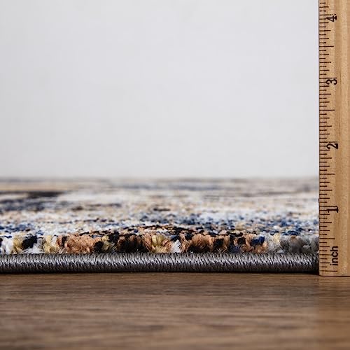 Keen Home Design Runner Rugs - 32"x119" Non-Shedding, Thick Pile Abstract Rugs for Kitchen, Living Room, Bedroom, Dining Room, Entryway - Size: 2'8" x 9'11", Skies Multi - color: Skies Multi, size: 2'8" x 9'11" (Runner)