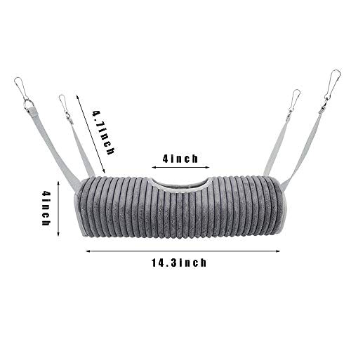 Ferret Tunnel Hanging Hammock Bed, Small Animal Rats Squirrel Toy - color: Grey