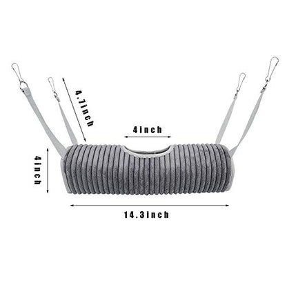 Ferret Tunnel Hanging Hammock Bed, Small Animal Rats Squirrel Toy - color: Grey