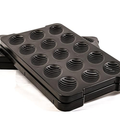 Easy Hatch Reptile Incubation Egg Trays; Each Tray Holds Reptile Eggs Over Incubation Substrate Fits Inside Reptile Incubation Box (Large 6 Pack, Black) - size: Large 6 Pack