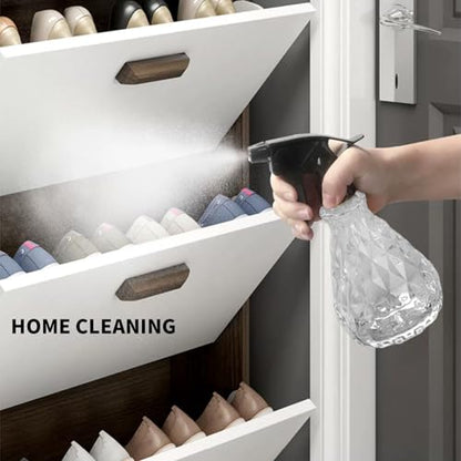 wugongshan 2 Pcs Spray Bottles, 500 ml/17 oz Empty Water Spray Bottles, Plastic Reusable Adjustable Mist Sprayer Squirt Bottles Containers Refillable for Cleaning Solutions, Gardening, Plants (Clear) - color: Clear