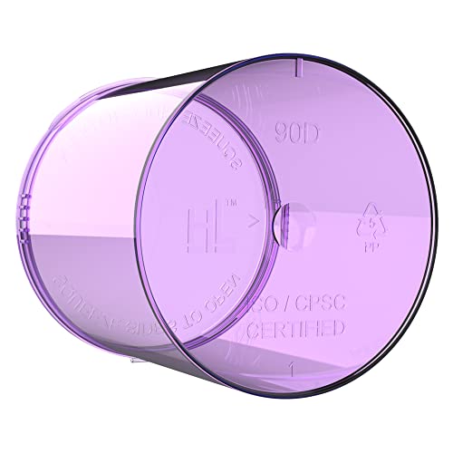 90 Dram CR Plastic Packaging Pop Top Containers - Child Resistant Travel Holder Vial Bottles - 60 qty (Translucent Purple) - color: Translucent Purple