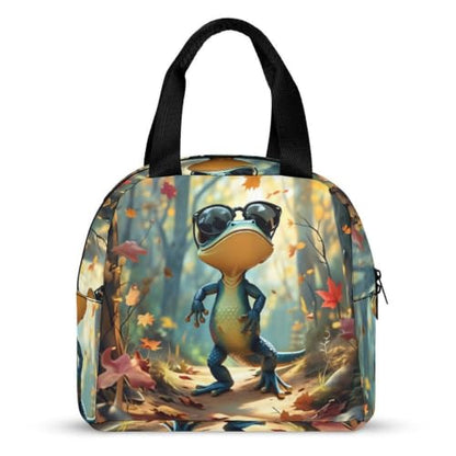 Funny Lizard Lunch Bag for Women Men | Insulated Lunch Box Leakproof Food Meal Containers Reusable Foldable 6L Capacity Lunch Tote Bags for Work Picnic Travel - color: Style 2