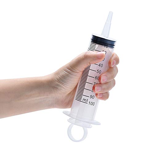 3 Pack 100ml Syringes, Large Garden Syringe for Scientific Labs, Watering, Refilling - style: 100ml