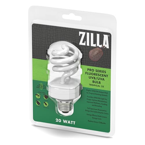 Zilla Fluorescent Coil Bulb Tropical 20 Watts, White - size: 20 Watts, style: Tropical
