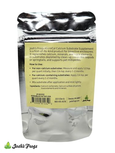Josh's Frogs MicroCal Calcium Additive, .75 oz | For Invertebrates, Soils and Substrates
