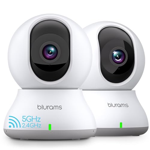 blurams Security Camera 2K, Baby Monitor Dog Camera 360-degree for Home Security (White-2Pack) - color: White-2Pack