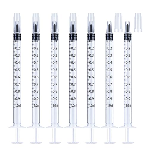 1ml Syringe Without Needle, 1ml Syringe for Liquids, Syringes for Scientific Labs, Measuring Liquids, Feeding Pets, 30 Pack Packaged
