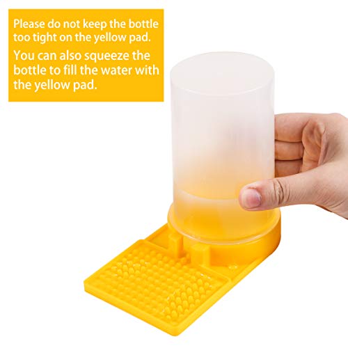 2 Pack Beehive Beekeeping Water Dispenser Bee Drinking Beekeeping Equipment Honey Beehive Entrance Feeder Nest Beekeeper Tools (White and Yellow)