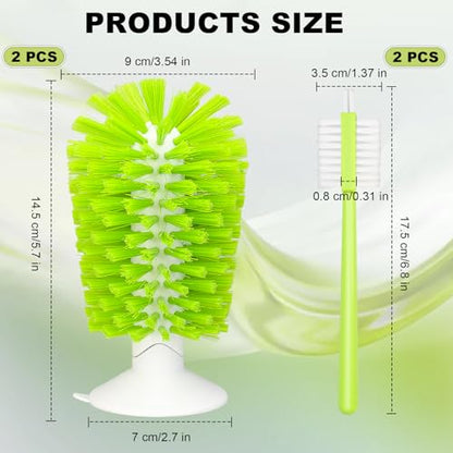 4 Pack Turtle Brush with Suction Cup for Tank, Turtle Shell Cleaning Brush, Turtle Scrub Brush Tortoise Supplies, Scratches Back Brush Remove Tortoise Back Mud, Turtle Tank Accessories
