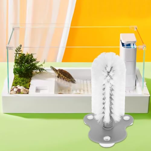 COHEALI 2pcs Turtle Scrub Brushes with Strong Suction Cup for Aquarium and Tank, Abs Material Turtle Shell Cleaning Brush Removes Stubborn Dirt and Mud Effectively