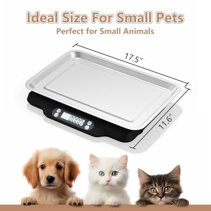 Helsevesen Digital Little Animal Precision Scale(30kg/2g; 66lb/0.1oz), Kitchen Scale, Postal Scale, Compact Bench Scale, Digital Wet Diaper/Organ Scale