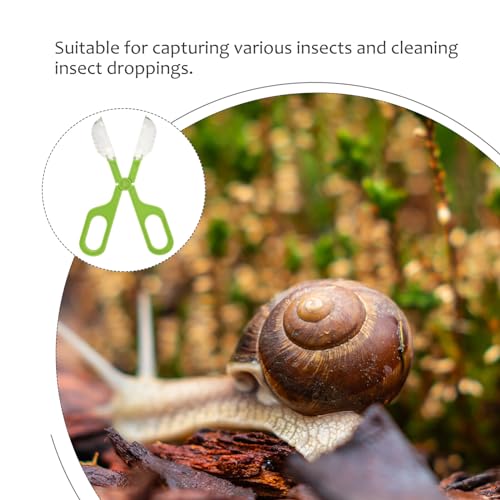 FOMIYES Outdoor Multi-Functional Clamp for Reptile Feeding and Poop Cleaning Tool for Easy Terrarium Maintenance and Dropping Collection for Tortoises Lizards and Frogs