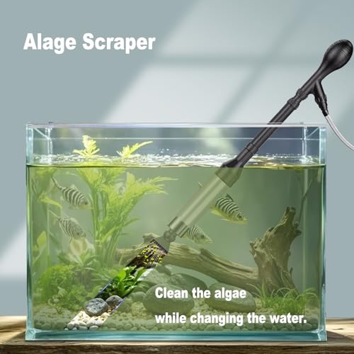 Carefree Fish Aquarium Gravel Cleaner 6Ft Hose Fish Tank Water Changer Sand Vacuum Adjustable Length ABS(for 20~100Gal Tank) 2026 New Upgrade Version - size: L(20~100Gal)