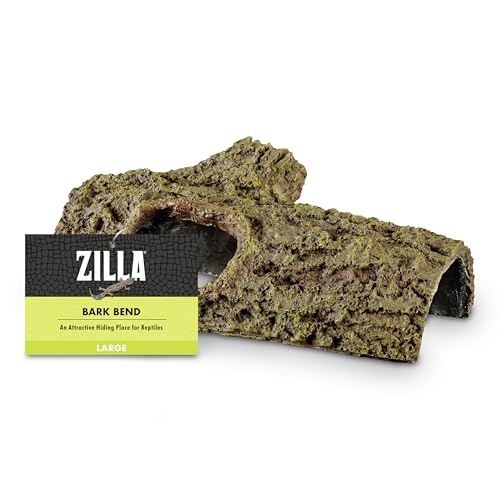 Zilla Pet Reptile Bark Bends Terrarium Decor, Large - size: Large, 5"L x 10.75"W x 5.5"H