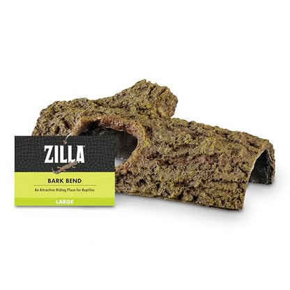 Zilla Pet Reptile Bark Bends Terrarium Decor, Large - size: Large, 5"L x 10.75"W x 5.5"H