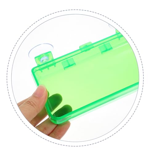 Abaodam Escape Prevention Reptile Feeder Bowl Multi-Function Food and Water Bowl Gecko Tank Accessory Chameleon and Bearded Dragon Feeder Easy to Clean and Detachable Design - color: Light Green, size: 9.00X6.00X3.50CM