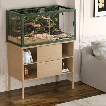 120 Gallon Bearded Dragon Tank, 4x2x2 Terrarium Reptile/Snake Enclosure | Reptile Terrarium Tank with Sliding Glass Door, Heavy Duty Metal Top Screen Ventilation, Easy to Assemble Green - color: Green