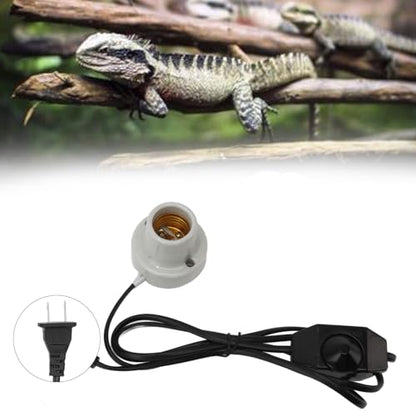 Jeffergarden Ceramic Heat Emitter, E27 Reptile Lamp Stand Pet Heater Bracket Without Bulb Adjustable Turtle Tank Accessories for Habitat Lizard Tortoise (US 120V)