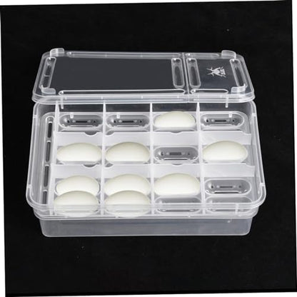 NOLITOY Compartment Isolation Box for Reptile Egg Incubation Hatching Box for Snakes Turtles Geckos and Lizards Easy to Clean and Manage