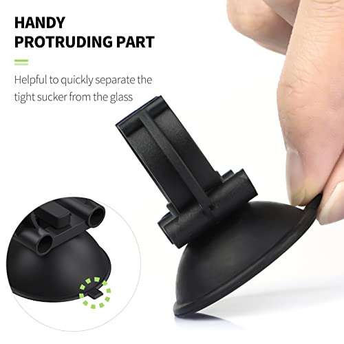 Pawfly 12 Pack Aquarium Heater Suction Cups Suckers with 0.95 Inch Clips Black Standard Heating Rod Holders Clamps for Fish Tanks (Not for Airline Tubing), 1.3 Inch