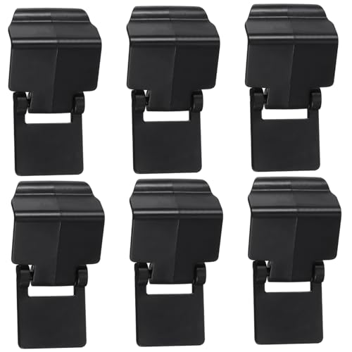 Totority Terrarium Lock Aquarium Lid Clips 6Pcs for Turtle Terrarium Glass Tank Locks Easy Install Safety Clips for Reptile Feeding Tanks Black Plastic 1.85X1.14X0.98 Inch