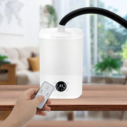 4L Reptile Fogger Mister, Efficient Humidifier Set with Remote Control, Reptile Humidifier for Proper Moisture Control, White, 1 Set - color: Top configuration