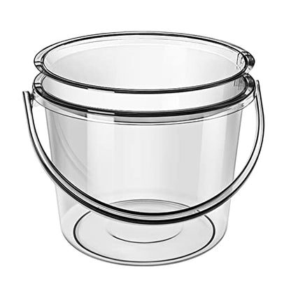 Water Bucket with Lid Laundry Bucket Transparent Portable Multipurpose Fishing Bucket Bathing Household Bucket for Fishing Beach Garden