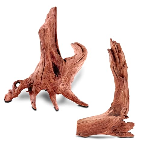 Natural Wood Driftwood for Aquarium Fish Tank Decor,Assorted Driftwood Trunk Branch for Reptile Tank Decor (MOP-ZYM Driftwood (8 to12 Inch)-Pack of 2) - color: MOP-ZYM Driftwood (8 to12 Inch)-Pack of 2