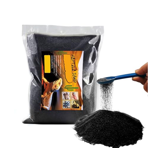 BNOSDM Reptile Sand,2.2lb Bearded Dragons Sands Substrate Bedding,Lizard Black Desert Blend Sands for Snakes Geckos Tortoises Turtle Tarantula Hermit Crab Scorpion Invertebrates - color: Black - 4.4Ib