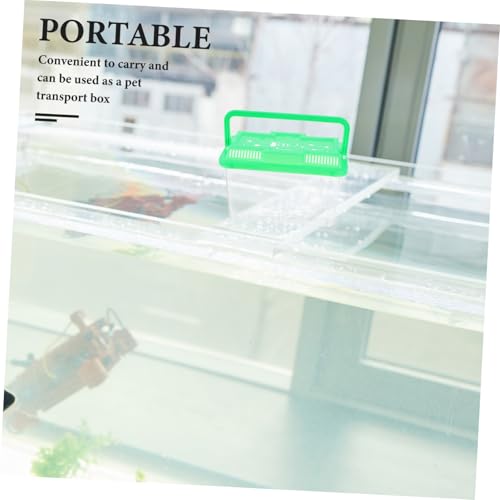 HEMOTON Desktop Handheld Portable Aquarium for Fish Turtles and Hamsters Pet Transport Box for Travel Versatile and Easy to Fish Tank Design