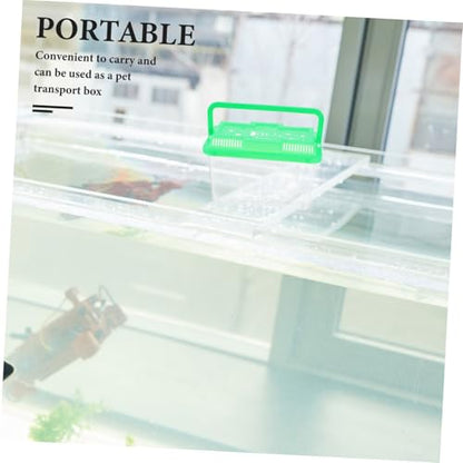 HEMOTON Desktop Handheld Portable Aquarium for Fish Turtles and Hamsters Pet Transport Box for Travel Versatile and Easy to Fish Tank Design